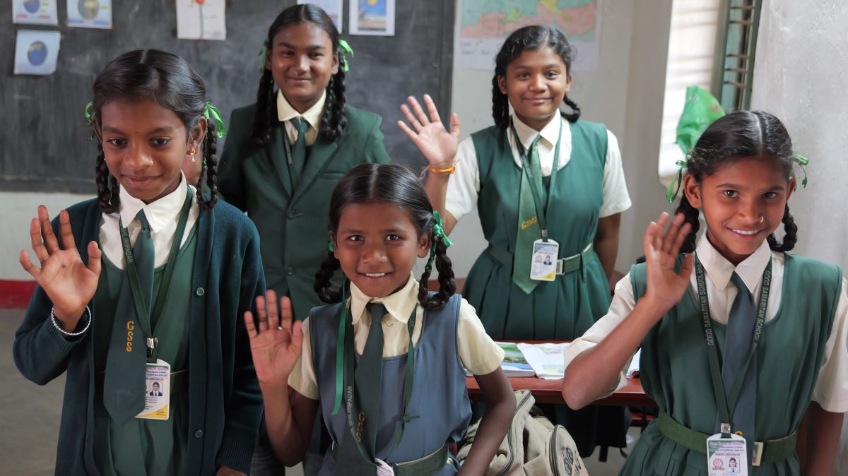 Children learning joyfully